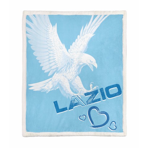 PLAID coperta IN PILE SHERPA fantasy HD I Love LAZIO