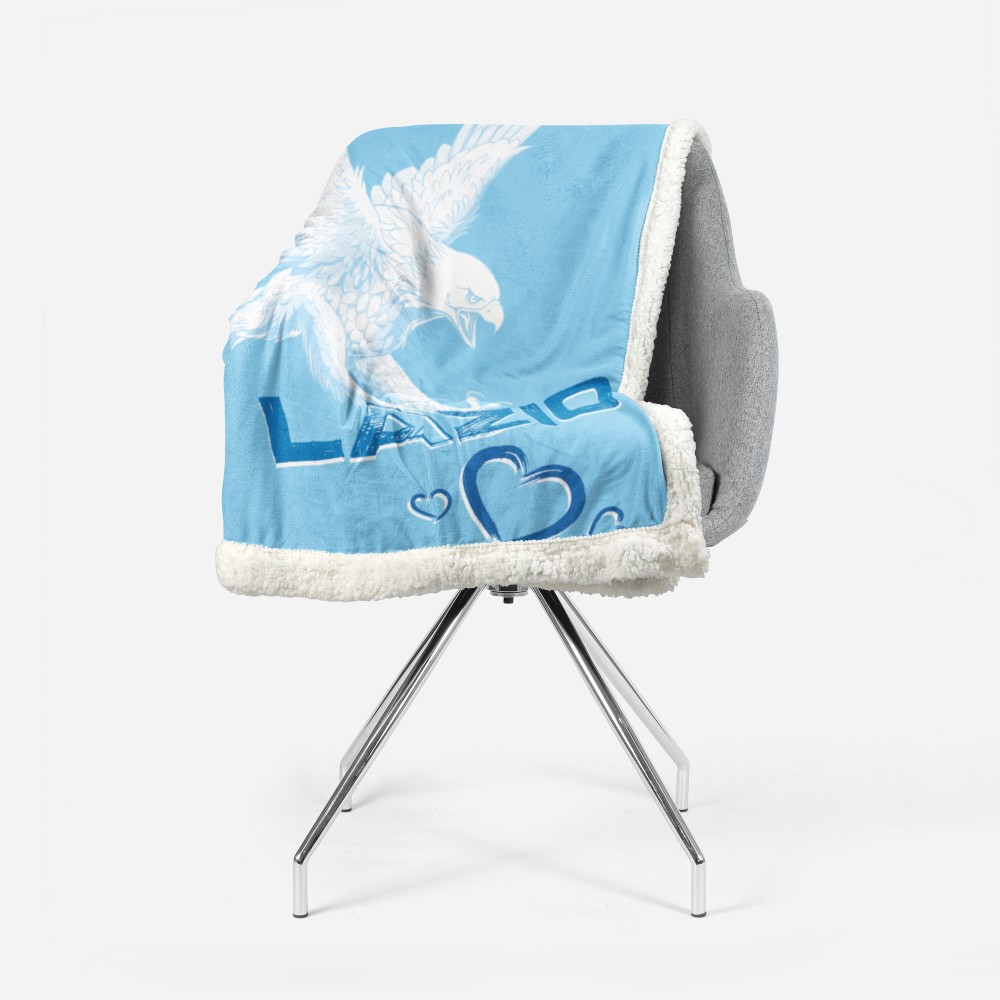 PLAID coperta IN PILE SHERPA fantasy HD I Love LAZIO