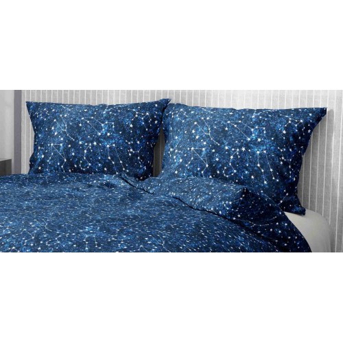 FUNDA NÓRDICA CONSTELLATION Azul en suave Microfibra Made in Italy