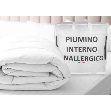 PIUMINO interno SINTETICO ANALLERGICO Bianco INVERNALE 300 gr./mq.