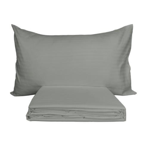 FUNDA NÓRDICA SATELLO Rayas en COLOR LISO Gris Claro Doble cm. 250x200 milímetros