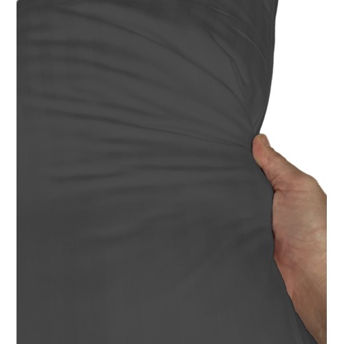 DUVET COVER SATELLO Striped in SOLID COLOR Dark Grey Double cm. 250x200 mm