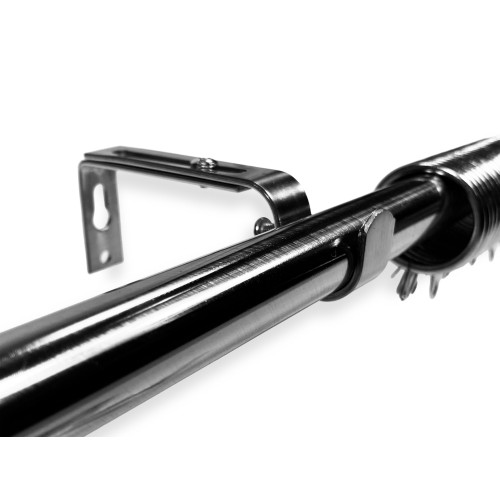 BASTONE  IN ACCIAIO Per TENDA Regolabile DIAMETRO 19 MM. Completo di ANELLI  mod. Diamante