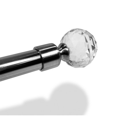 STEEL ROD for adjustable CURTAIN DIAMETER 19 MM. Complete with RINGS mod. Diamond 2