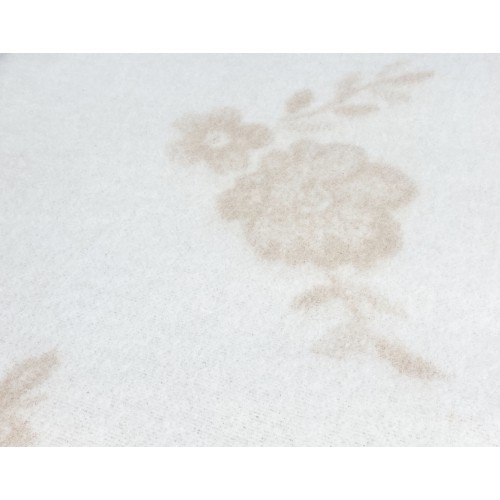 Couverture en Pure laine vierge dans un beau design classique sur fond beige