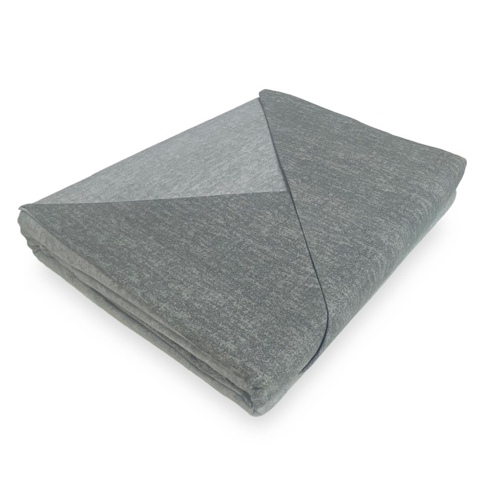 COPRIPIUMINO in flanella FLANELLATO BICOLORE grigio in Puro Cotone
