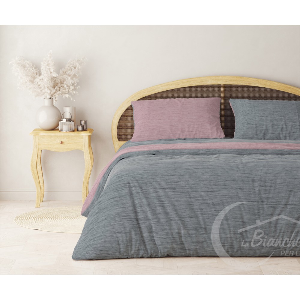 grey and pink flannel duvet cover