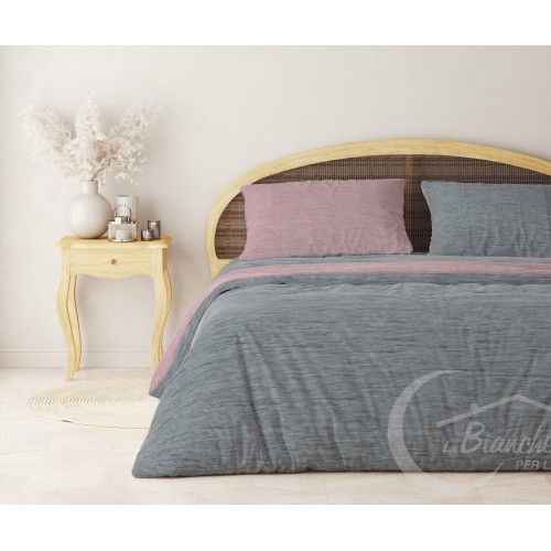 grey and pink flannel duvet cover