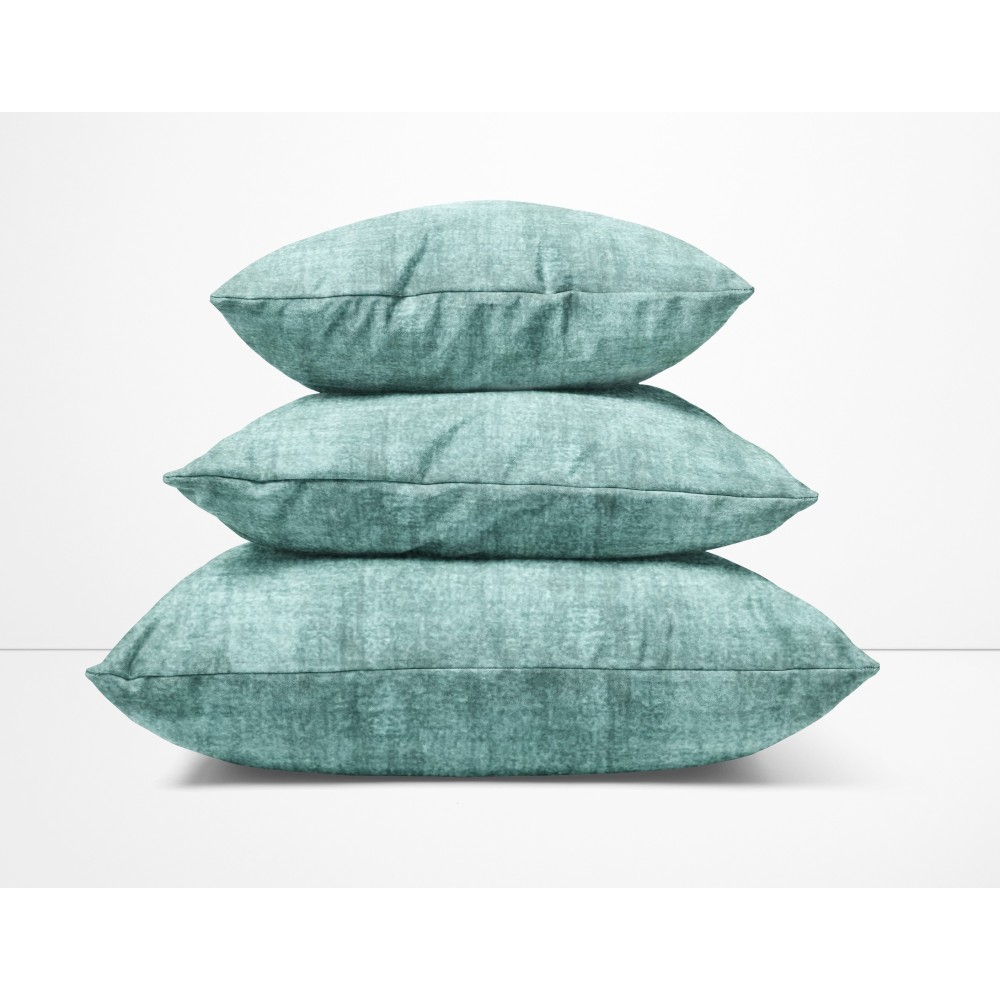 Étuis de coussin ARREDO VELVET Green en tissu doux résistant aux taches en cm. 40 - 50 - 60 Made in Italy
