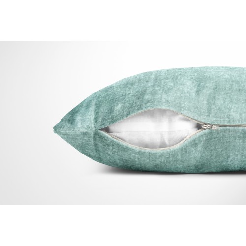 Étuis de coussin ARREDO VELVET Green en tissu doux résistant aux taches en cm. 40 - 50 - 60 Made in Italy