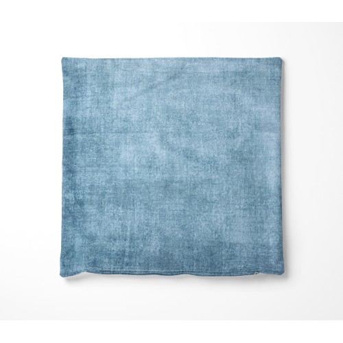 Housses de coussins ARREDO VELVET BLU en tissu doux résistant aux taches cm. 40 - 50 - 60 Made in Italy