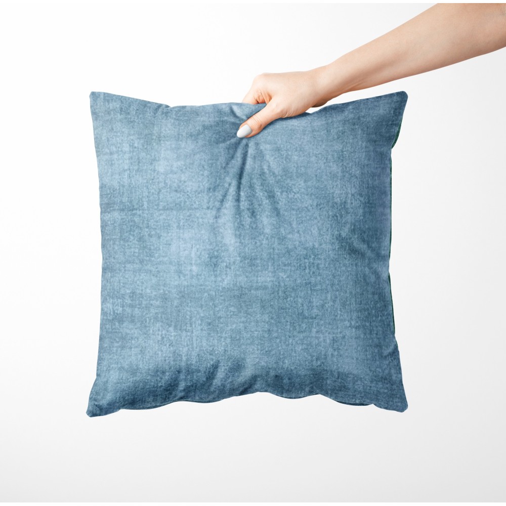 Cushion Covers ARREDO VELVET BLU in Soft Velvet Stain-Resistant Fabric cm. 40 - 50 - 60 Made in Italy