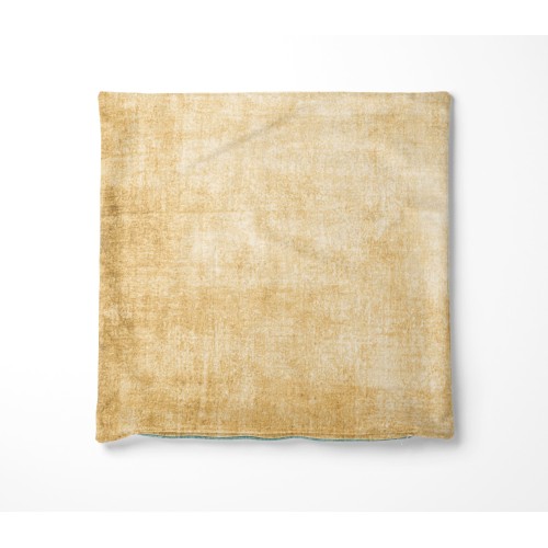 Housses de coussin MEUBLES EN VELOURS OCRE en tissu doux résistant aux taches cm. 40 - 50 - 60 Made in Italy