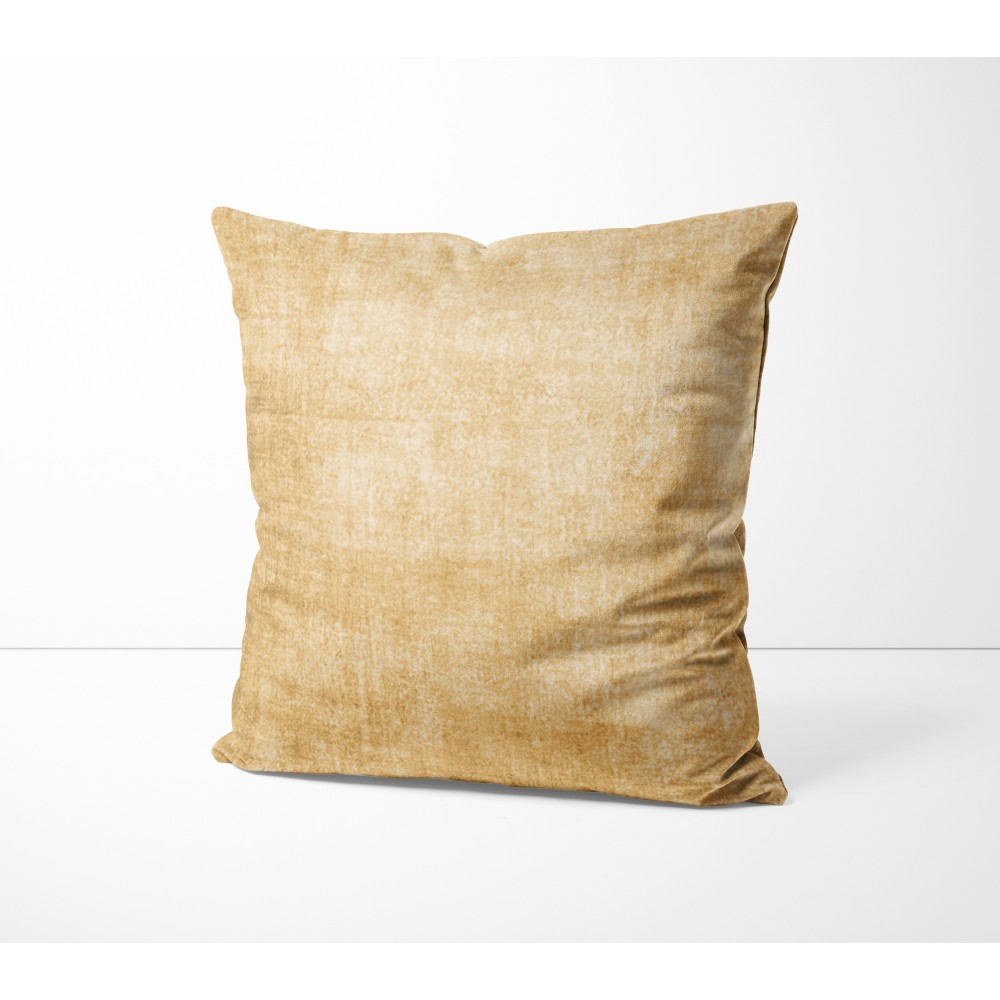 Federe per Cuscino ARREDO VELVET OCRA in Morbido tessuto Vellutato Antimacchia cm. 40 - 50 - 60 Made in Italy