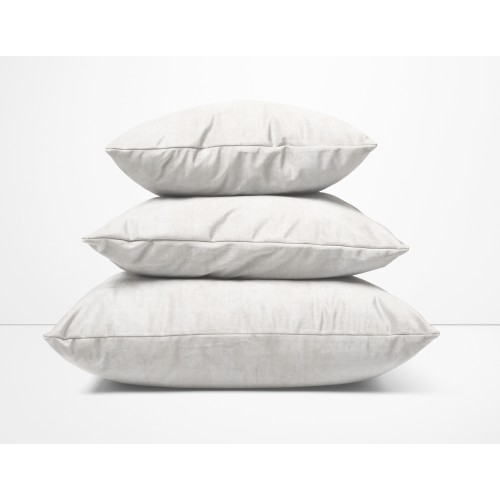 Federe per Cuscino ARREDO VELVET BIANCO in Morbido tessuto Vellutato Antimacchia cm. 40 - 50 - 60 Made in Italy
