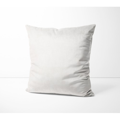 Fundas para cojines MUEBLES DE TERCIOPELO BLANCO en tela suave y resistente a manchas, cm. 40 - 50 - 60 Made in Italy