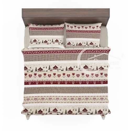 Draps d’hiver en flanelle en coton pur, style tyrolis Valbadia, chaud et anti-boulochage