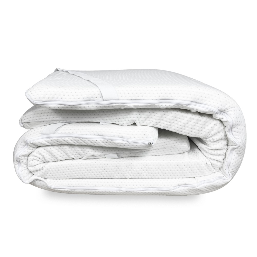 TOPPER Wellness für Corrector Matratze aus MEMORY FOAM HD Dicke 5 cm. Hypoallergener und abnehmbarer Bezug Made in Italy