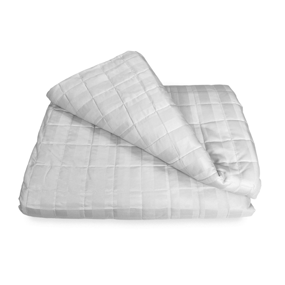 BEDSPREAD matelassé RASATELLO Rayé COULEUR UNIE GRIS Pearl Double