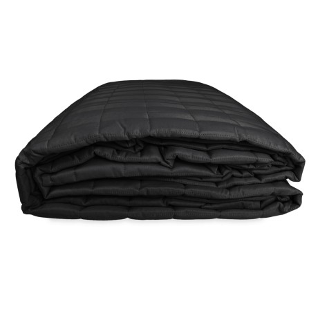BEDSPREAD matelassé RASATELLO rayé COULEUR UNIE NOIR Double 2
