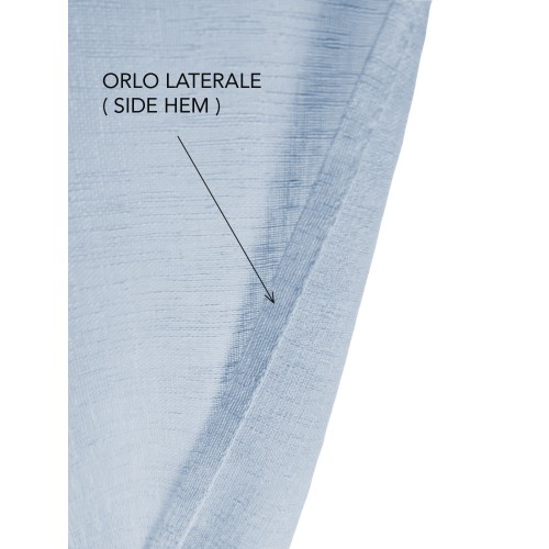 Paar SIMPLY Hellblaue Glasvorhänge - Halbtransparentes Bouclé Polyester