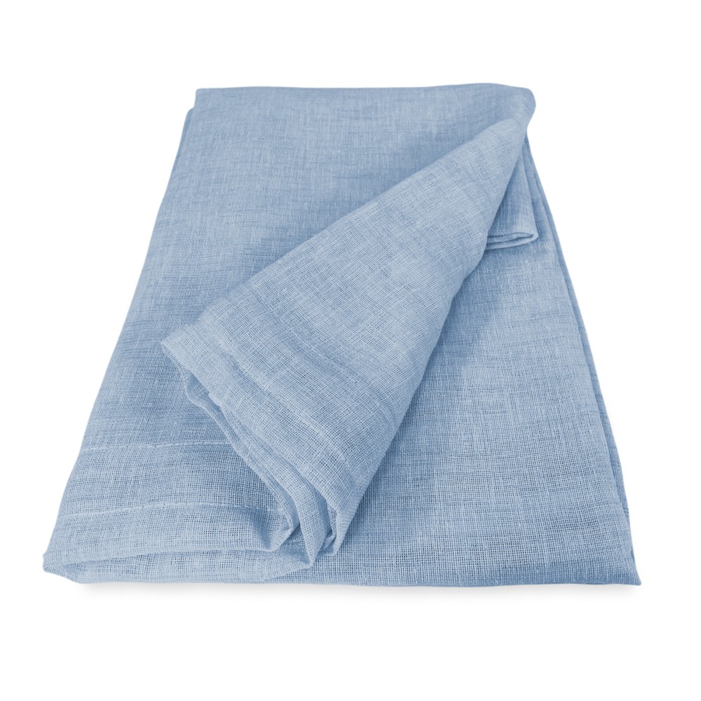 Par de Cortinas de Vidrio Azul Claro SIMPLY - Poliéster Bouclé Semitransparente