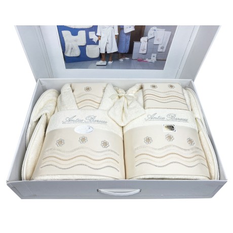 Antique Baroque Embroidered Terry Bath Set 14 PIECES IDEA SPOSA