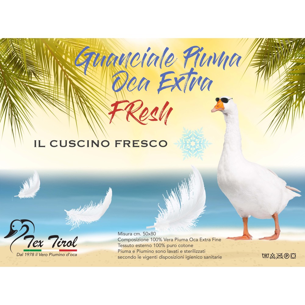PILLOW Summer GOOSE DOWN pillow FRESH Always fresh Tex Tirol ©