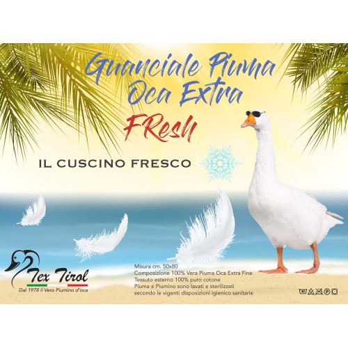 ALMOHADA Verano Almohada de plumón de ganso FRESH Siempre fresco Tex Tirol ©