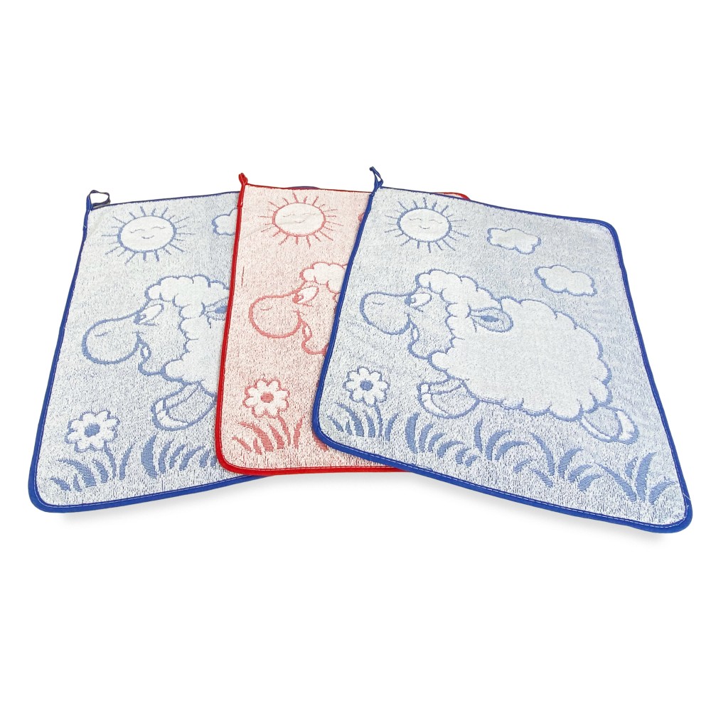 SET 3 KINDERGARTENHANDTÜCHER FÜR KINDER WOLLIG CM. 40x50 aus reiner Baumwolle