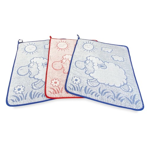 SET 3 KINDERGARTENHANDTÜCHER FÜR KINDER WOLLIG CM. 40x50 aus reiner Baumwolle