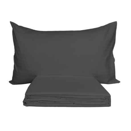 Juego de sábanas de microfibra gris oscuro 2