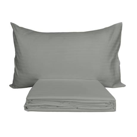 Unifarbenes graues Satin-Set 2