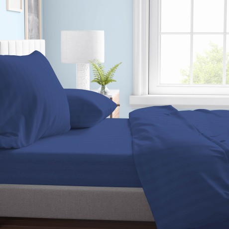 blue sateen microfiber sheet