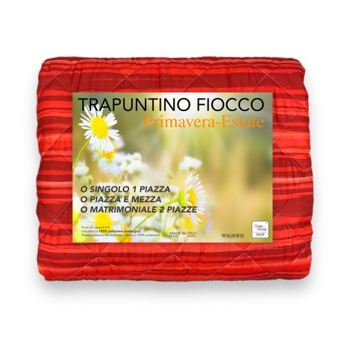 GESTEPPTE TAGESDECKE MIT STREIFEN SCHLEIFE © Bordeauxrot Made in Italy