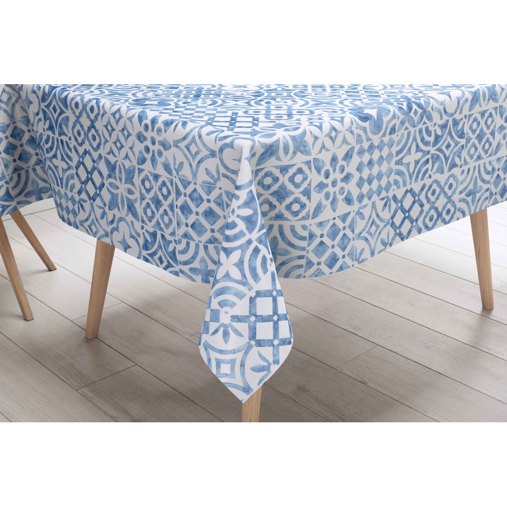 LIMA © TISCHDECKE aus wasserabweisendem, kunststoffbeschichtetem PVC-Tuch Maiolica Mare Made in Italy