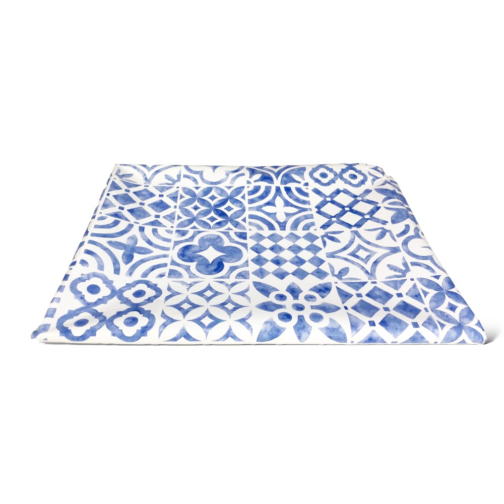 TOVAGLIA LIMA © in TELA CERATA plastificata LAVABILE idrorepellente in PVC MAIOLICA Mare Made in Italy