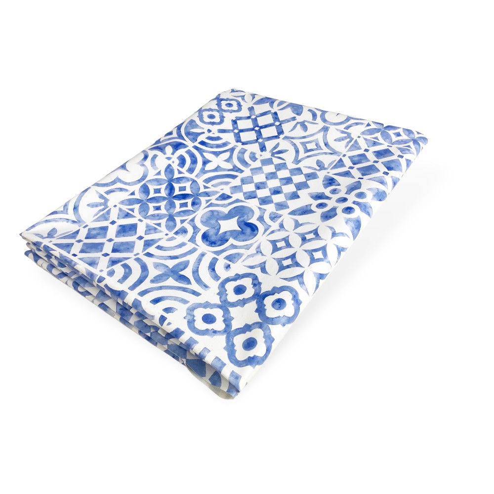 LIMA © NAPPE en TOILE FEUILLETÉE LAVABLE déperlant PVC MAIOLICA Mare Made in Italy