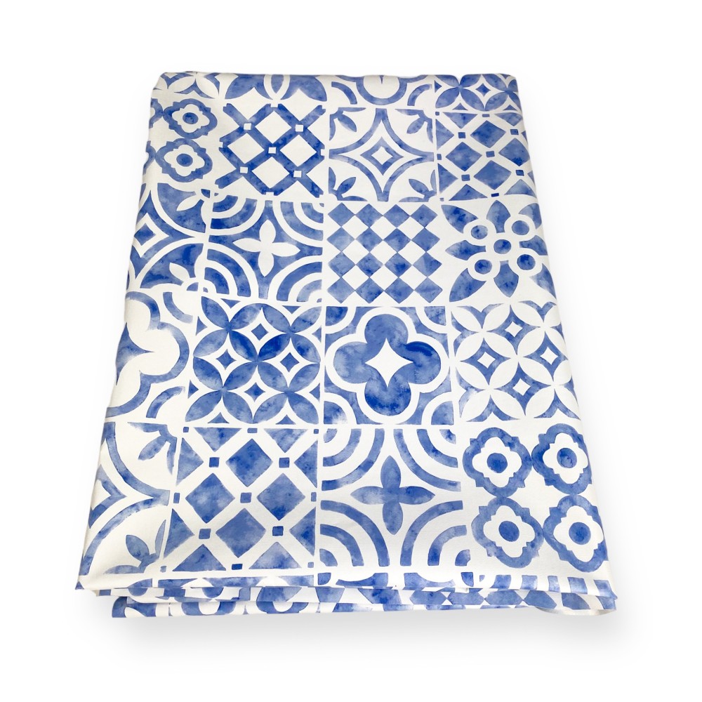 TOVAGLIA LIMA © in TELA CERATA plastificata LAVABILE idrorepellente in PVC MAIOLICA Mare Made in Italy