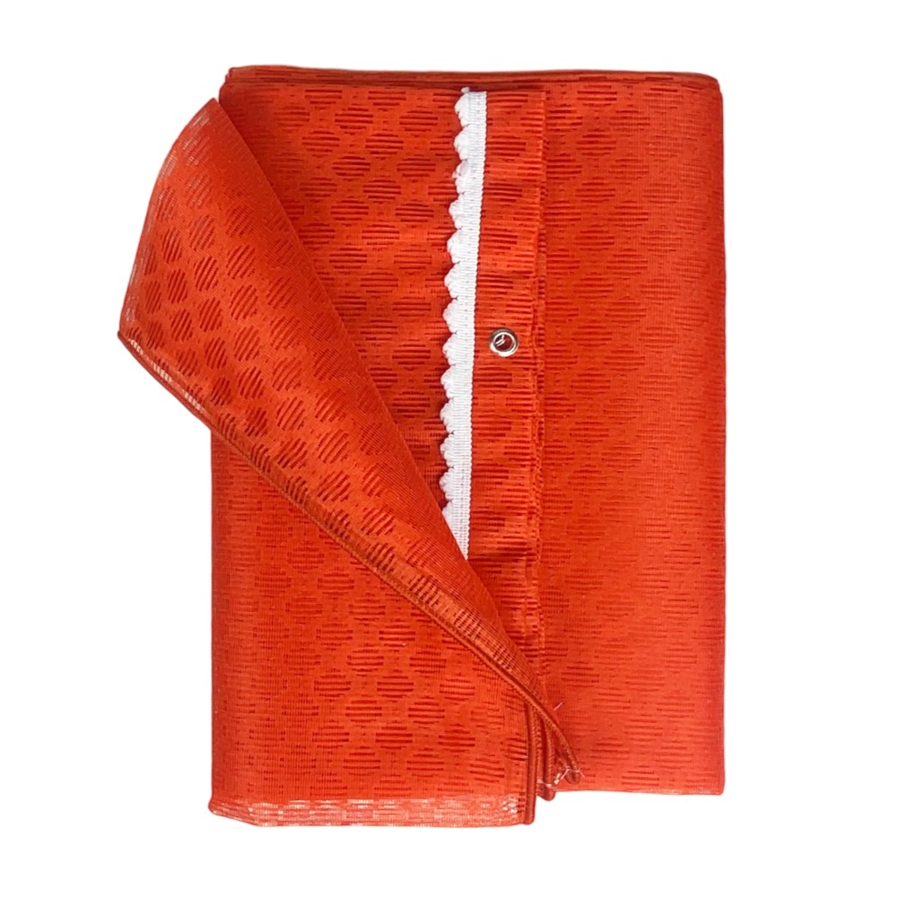 TENDA rete ZANZARIERA a ROMBO da esterno piombata in 8 misure diverse unito ARANCIO