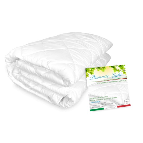 PIUMINO Sintetico PRIMAVERILE ESTIVO Anallergico 100 gr./mq. PIUMOTTO LIGHT Leggero Qualità Extra Made in Italy