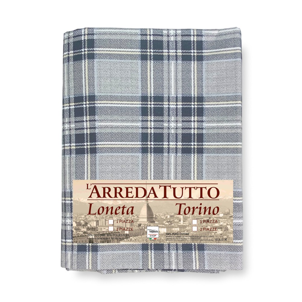 Upholstery in pure Scottish cotton on grey