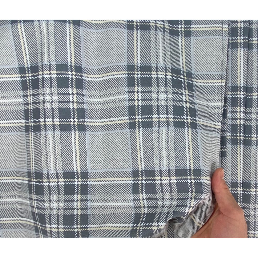 TELO ARREDO copritutto GRAN FOULARD copriletto COPRIDIVANO tessuto SCOZZESE Grigio