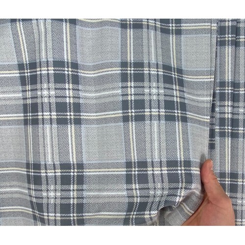 TELO ARREDO copritutto GRAN FOULARD copriletto COPRIDIVANO tessuto SCOZZESE Grigio