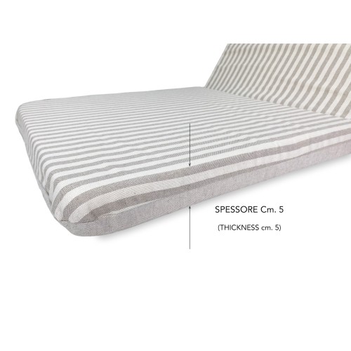 KISSEN NIEDRIGER Stuhl FÜR LIEGESTÜHLE Abnehmbarer Bezug cm. 45X94X5 OUTDOOR-QUALITÄT Extra