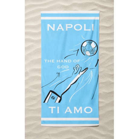 SERVIETTE DE PLAGE en éponge NAPOLI TI AMO mesure grand cm. 90 x 170 2