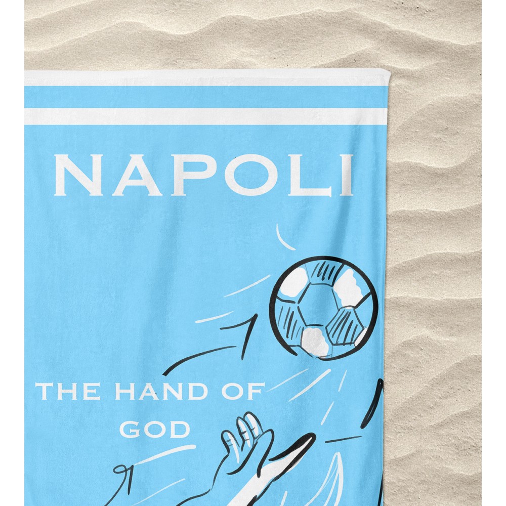 NAPLES I LOVE YOU TERRY BEACH TOWEL large size cm. 90 X 170