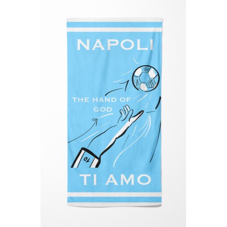 TOALLA DE PLAYA NAPLES I LOVE YOU TERRY tamaño grande cm. 90 x 170