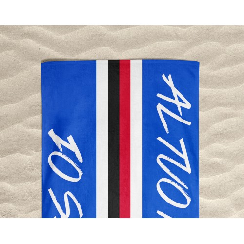 TOALLA DE PLAYA DE RIZO A TU LADO SERÉ tamaño grande cm. 90 x 170