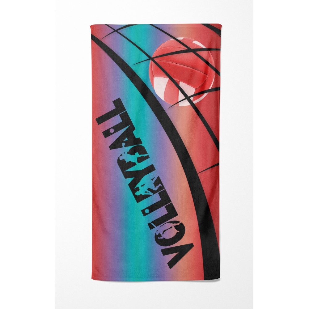 STRANDTUCH aus Frottee VOLLEY-BALL Volleyball groß Größe cm. 90 X 170 CM